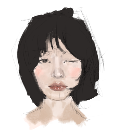 Face drawing before the system